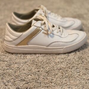 OluKai Women's White and Gold Sneakers